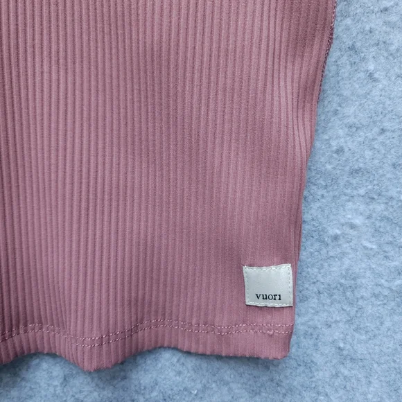 Vuori Rib Crop Tank Top in Marsala - Picture 5 of 10